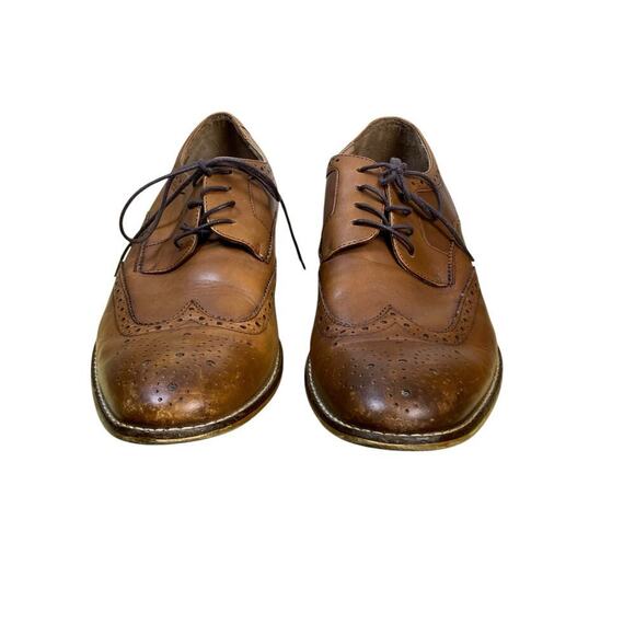 Ashton Grey Collection Light Brown  Wingtip Oxford Dress Shoes - Size 11 - Picture 2 of 8